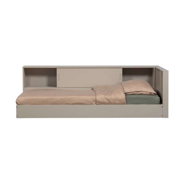 Letto singolo grigio/beige in pino massiccio rete non inclusa 90x200 cm Carter – WOOOD-image-4