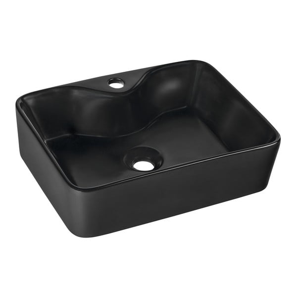 Lavabo nero in ceramica 48x37 cm Balena – Sapho