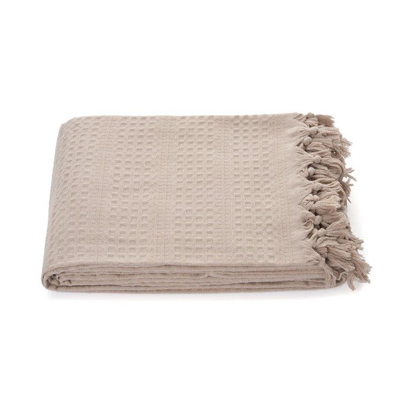 Copriletto beige in cotone 220x240 cm Lotus – Mijolnir