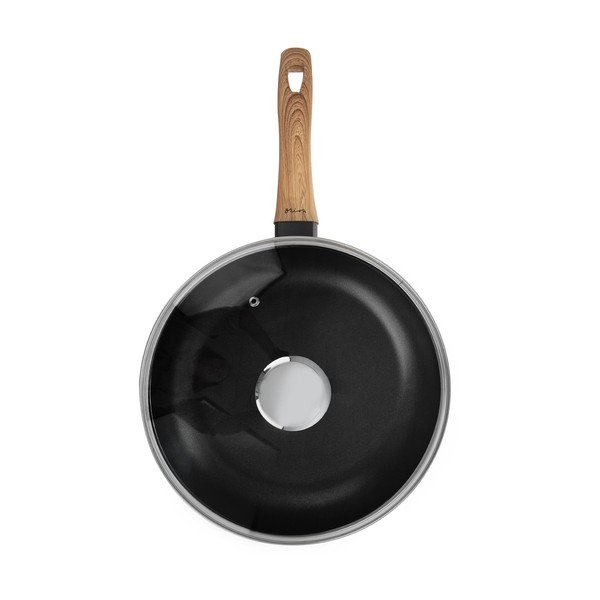 Padella in alluminio con coperchio Legno, ø 28 cm Grande - Orion-image-3