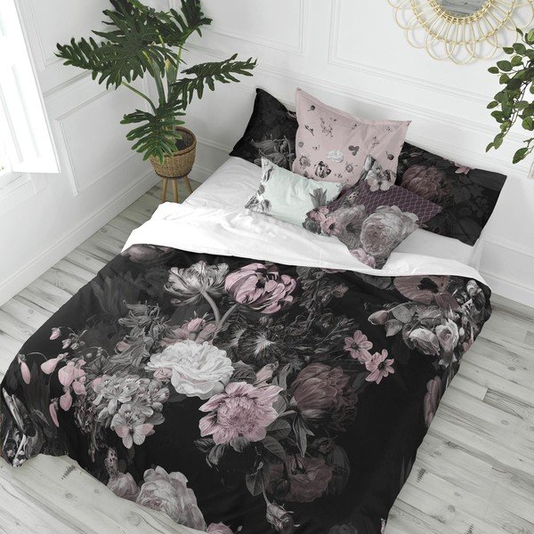 Copripiumino in cotone nero per letto singolo 140x200 cm Onyx - Happy Friday-image-1