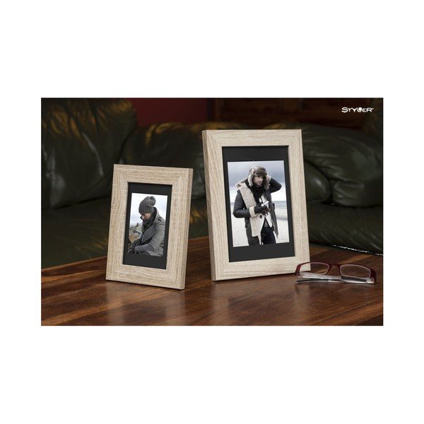 Cornice marrone chiaro con supporto nero per foto Narvik, 40 x 50 cm - Styler