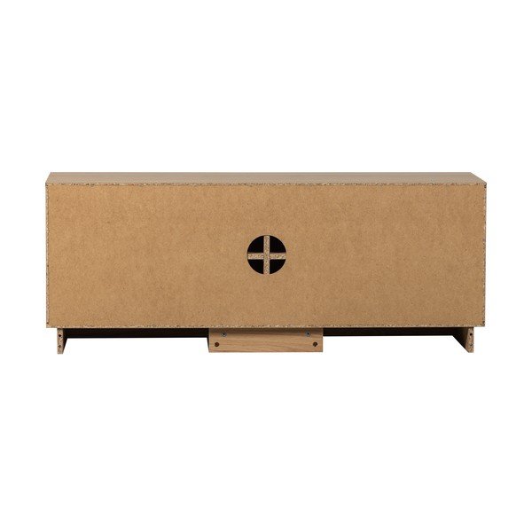 Mobile TV di colore naturale in rovere massiccio 133x52x45 cm Zuma – WOOOD-image-4