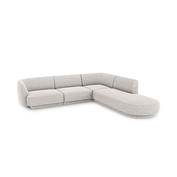 Divano angolare grigio chiaro (angolo destro) Miley - Micadoni Home-image-3