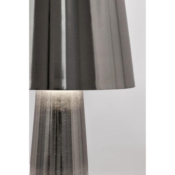 Lampada da tavolo LED argentata in metallo con paralume in metallo (altezza totale 51 cm) Turner – Bizzotto-image-3