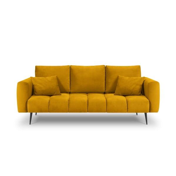 Divano in velluto giallo Octave - Interieurs 86