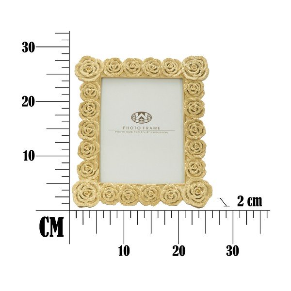Portafoto da tavolo in oro Roses, 15 x 20 cm - Mauro Ferretti-image-4