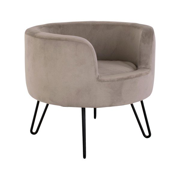 Letto in velluto grigio per animali domestici Throne - Leitmotiv
