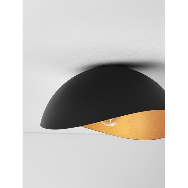 Plafoniera nera opaca/dorata in metallo Opsi – Nova Luce-image-4