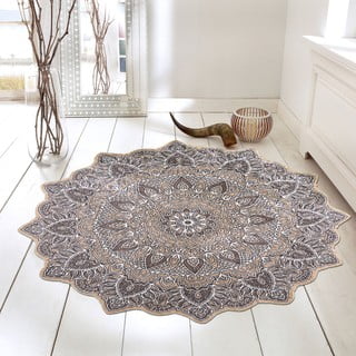 Tappeto Makissa, ⌀ 100 cm Kahve - Vitaus