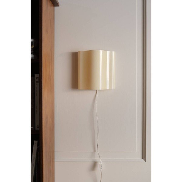 Lampada da parete beige in vetro con alimentazione a corrente Europa – Jotex-image-2
