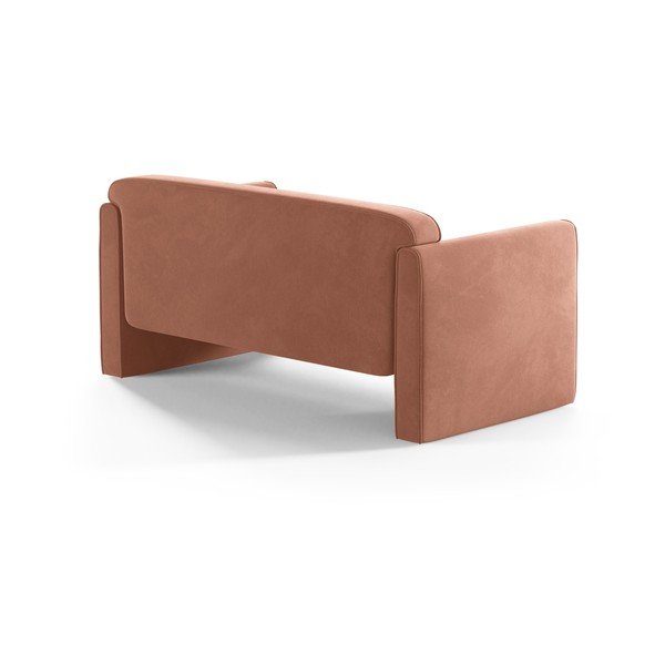 Divano rosa con rivestimento in velluto 140 cm Abby – Micadoni -image-2