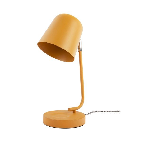 Lampada da tavolo giallo ocra in metallo (altezza totale 38,5 cm) Encantar – Leitmotiv