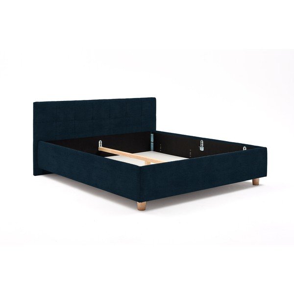 Letto matrimoniale blu scuro con contenitore , 180 x 200 cm Leda - ProSpánek-image-2