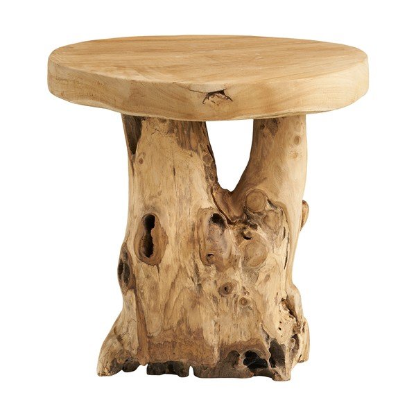 Tavolino rotondo in teak massiccio ø 40 cm Palena – House Nordic