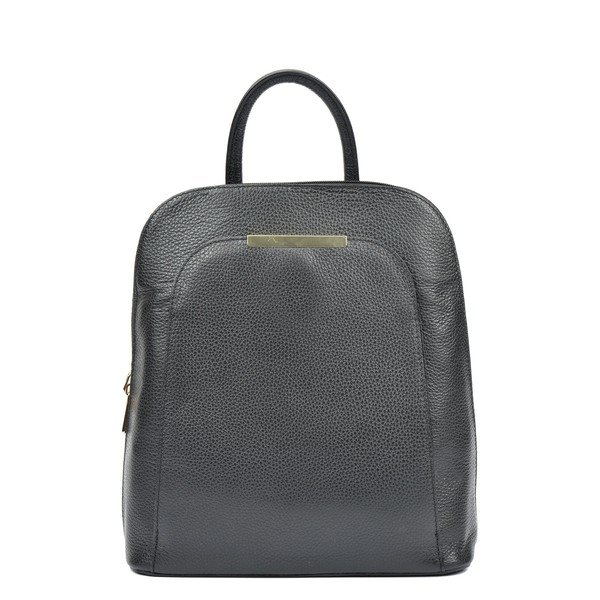 Černý kožený dámský batoh Renata Corsi Sofia