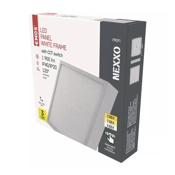 Plafoniera LED bianca 22,5x22,5 cm Nexxo - EMOS-image-1