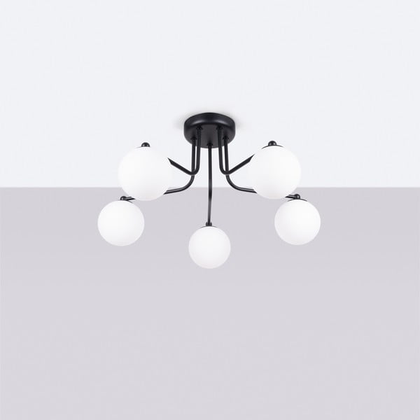 Plafoniera bianca e nera Beam – Sollux-image-2