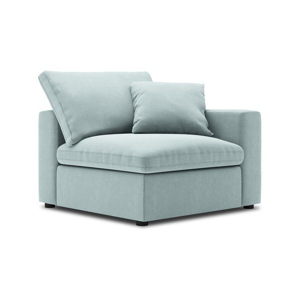 Parte angolare azzurra del divano modulare in velluto a coste, angolo destro Galaxy - Windsor & Co Sofas-image-2