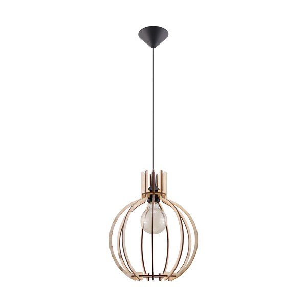 Lampada a sospensione in legno Laranxa - Sollux