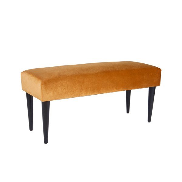 Panca gialla con rivestimento in velluto Luxury - Leitmotiv