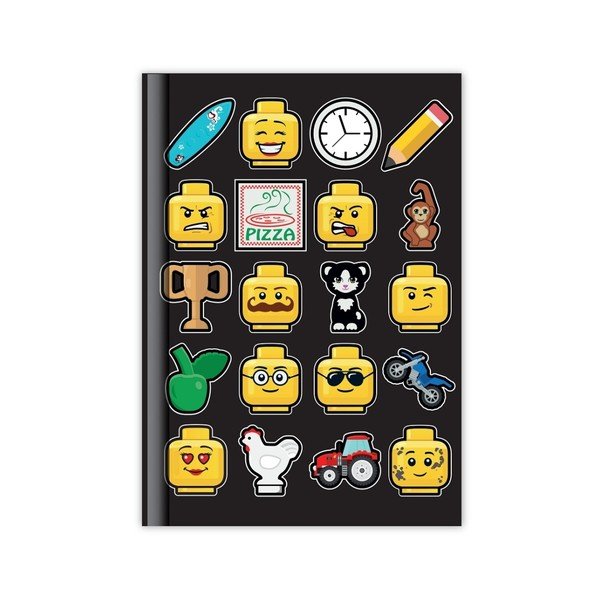Černý deník LEGO® Iconic, 96 stran