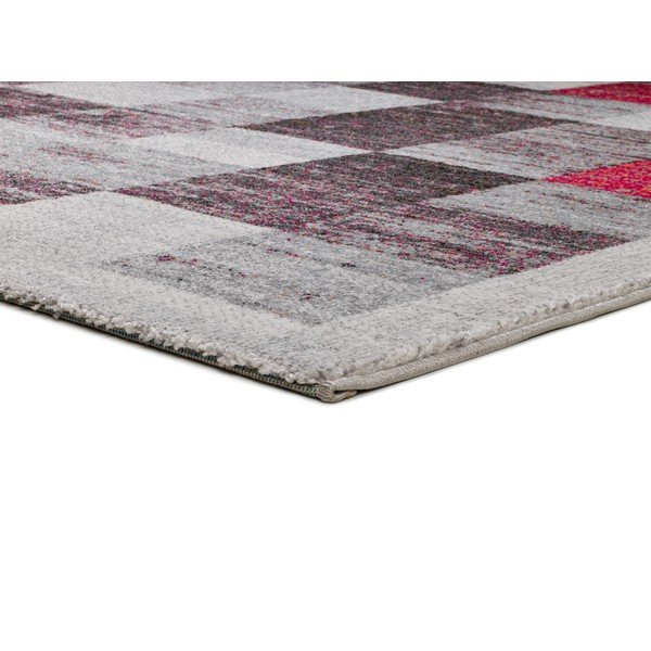 Tappeto rosso-grigio 200x290 cm Sheki - Universal-image-2
