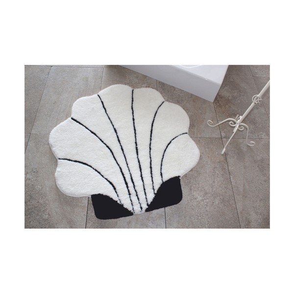 Tappeto da bagno Shell Ecru, ⌀ 90 cm - Foutastic