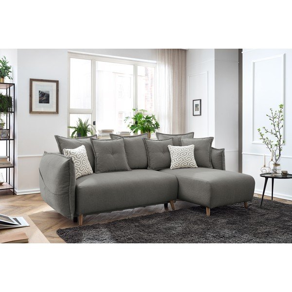Divano letto angolare grigio chiaro (variabile) Nessa - Bobochic Paris-image-1