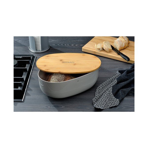 Scatola per il pane grigio chiaro, 37,5 x 23 cm Namur - Kela-image-1