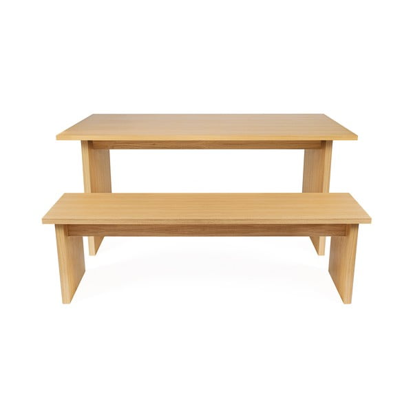 Tavolo da pranzo con piano in rovere 90x160 cm Stripe - Woodman-image-4