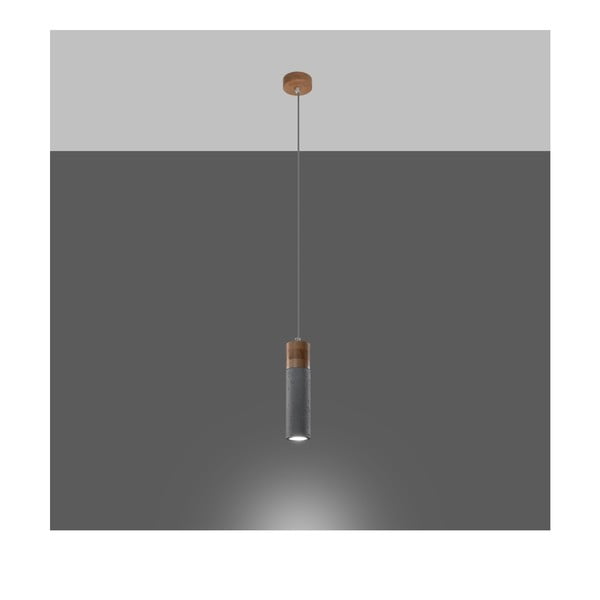 Lampada a sospensione grigia ø 7 cm Susanna - Sollux-image-1