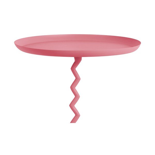 Tavolino rotondo in metallo ø 44 cm Zig Zag – Leitmotiv-image-1