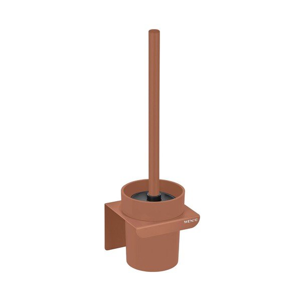 Scopino WC senza foratura marrone in plastica con aggancio Turbo-loc Lizan – Wenko