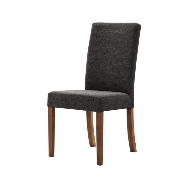 Sedia grigio antracite con gambe in legno di faggio marrone scuro Tonka - Ted Lapidus Maison