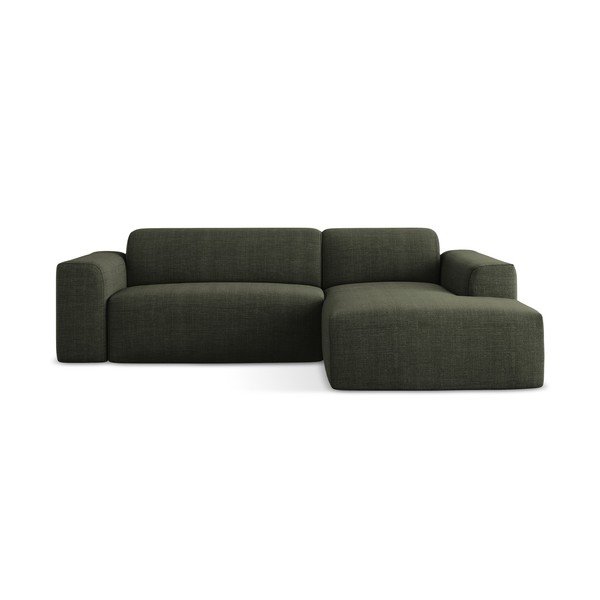Divano angolare verde (con penisola a destra/con chaise lounge) Keli – Makamii