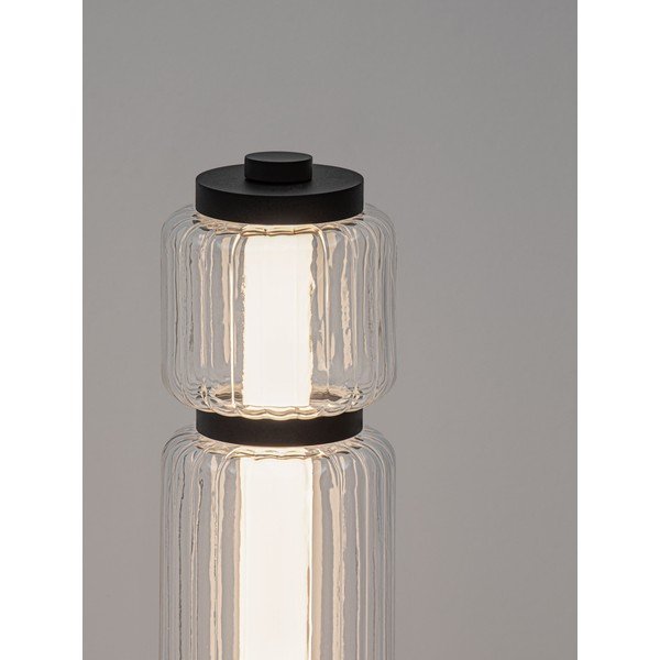 Lampada da terra LED nera opaca in vetro (altezza totale 123 cm) Liesa – Nova Luce-image-3
