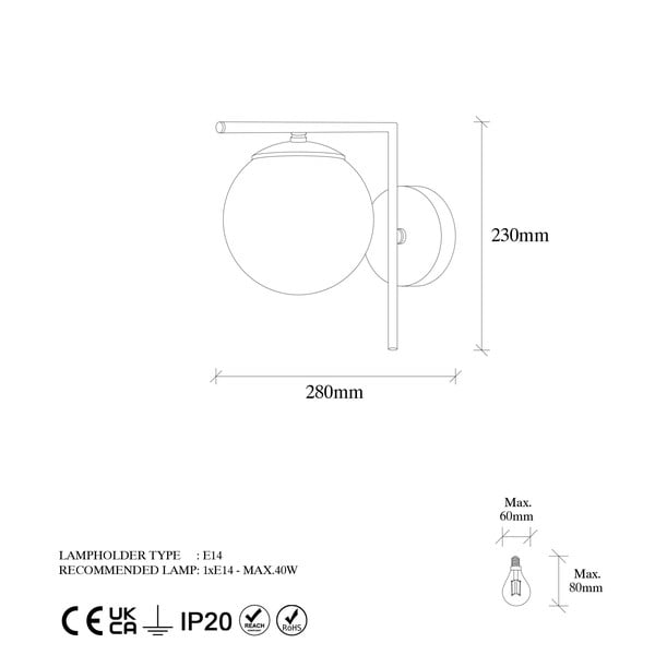 Lampada da parete bianca/dorata ø 15 cm Antique – Opviq lights-image-4