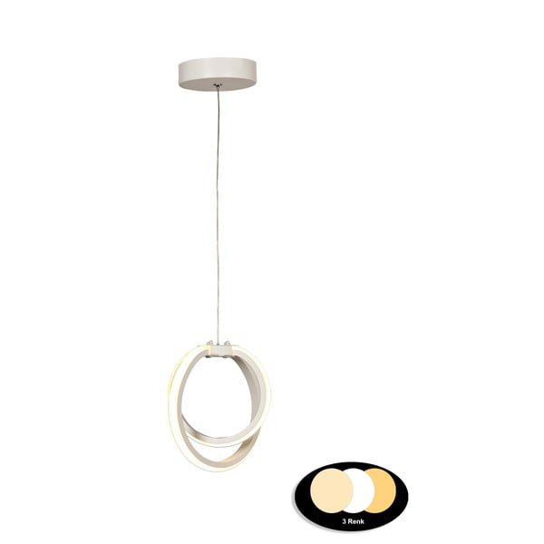 Lampadario LED bianco in metallo ø 25 cm Sezen – Squid Lighting-image-2
