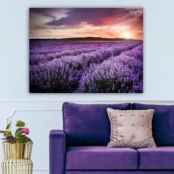 Dipinto 100x70 cm Lavender Field - Wallity-image-1