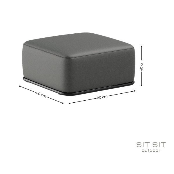 Pouf da giardino grigio scuro Straw - Sit Sit-image-3