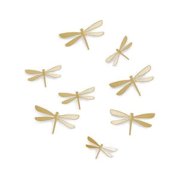 Set di 8 adesivi murali in oro Dragonfly - Umbra