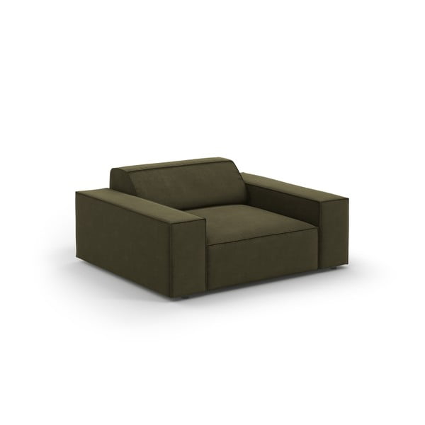 Poltrona verde con rivestimento in velluto Jodie – Micadoni Home-image-4