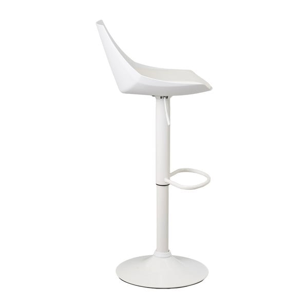 Sgabelli da bar bianchi ad altezza regolabile in similpelle in set di 2 (altezza seduta 56,5 cm) - Casa Selección-image-1