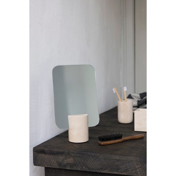 Specchio per make-up 18x30 cm Travertine – Mette Ditmer Denmark-image-1