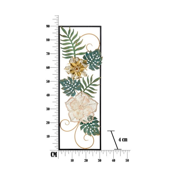 Decorazione da appendere in metallo con motivo floreale Mauro Ferretti -A-, 31 x 90 cm Campur - Mauro Ferretti-image-2