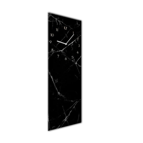 Orologio da parete Glassclock , 20 x 60 cm Black Marble - Styler-image-1