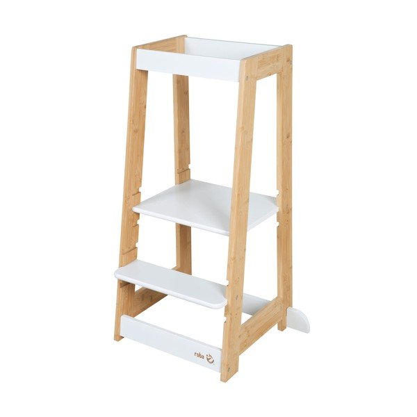 Torre di apprendimento bianca in bambù – Roba