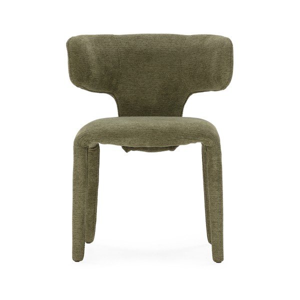 Sedia da pranzo verde imbottito Maca – MOME-image-1