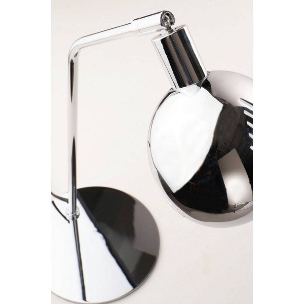 Lampada da tavolo color argento lucido in acciaio con struttura flessibile (altezza totale 59 cm) Lincon – Jotex-image-4